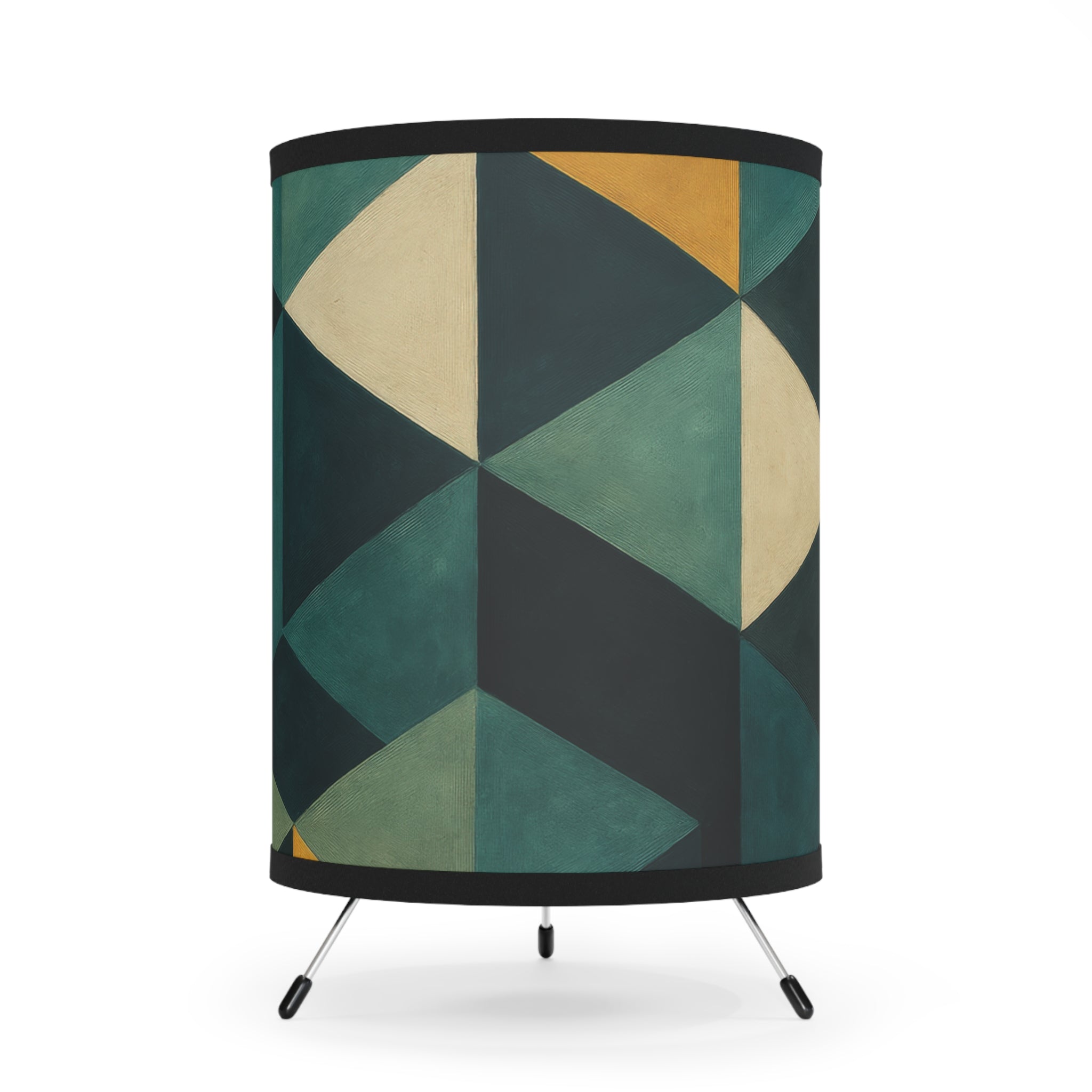 GeoGlow™ Table Lamp – modern abstract table lamp with minimalist tripod base
