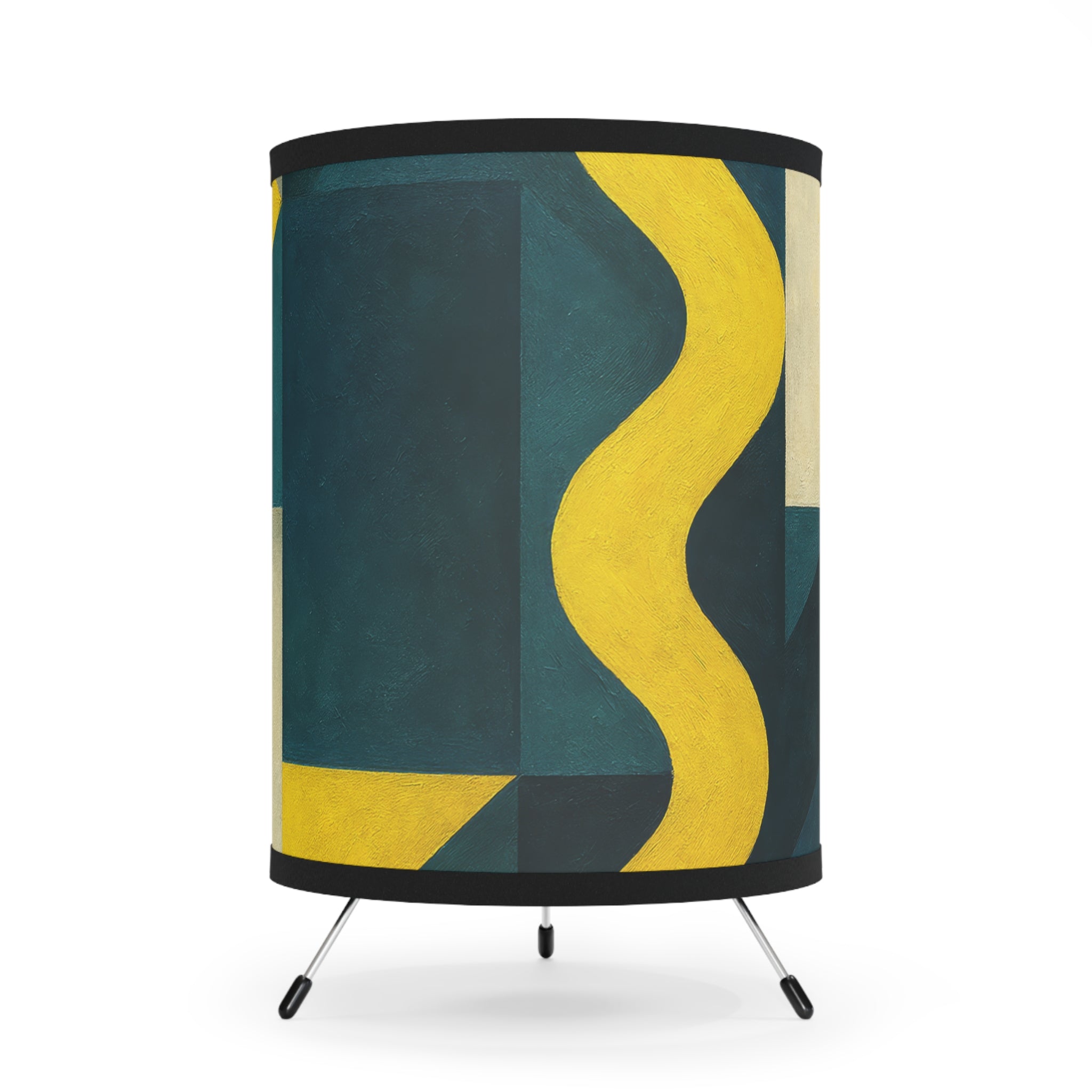 GeoGlow™ Table Lamp – modern abstract table lamp with minimalist tripod base
