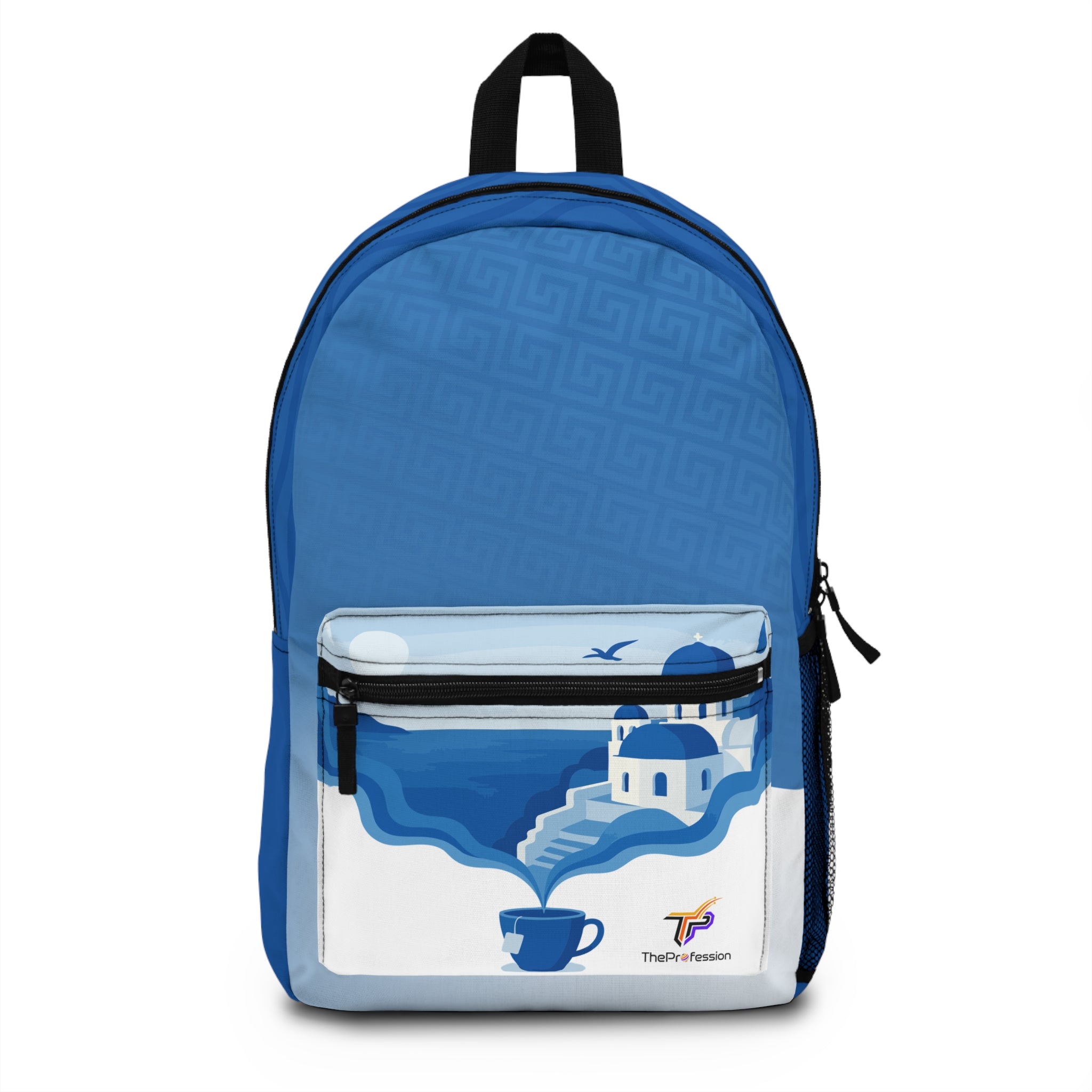 Atlas™ backpack with artistic travel-inspired illustration, modern everyday backpack
