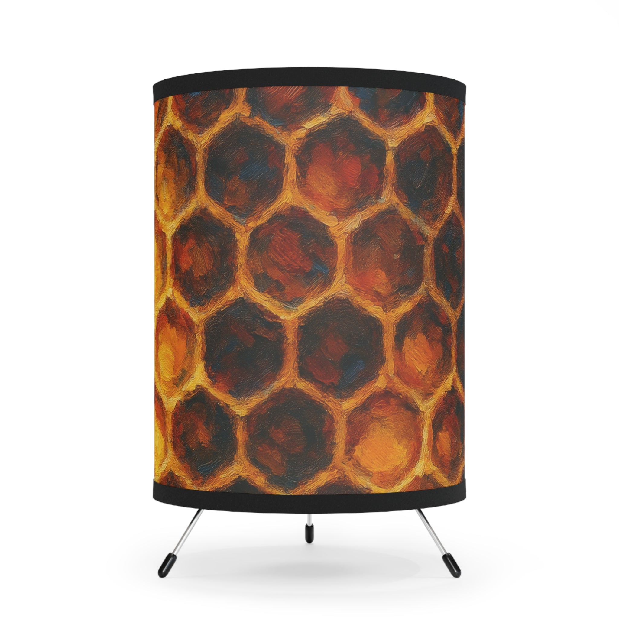 GeoGlow™ Table Lamp – modern abstract table lamp with minimalist tripod base
