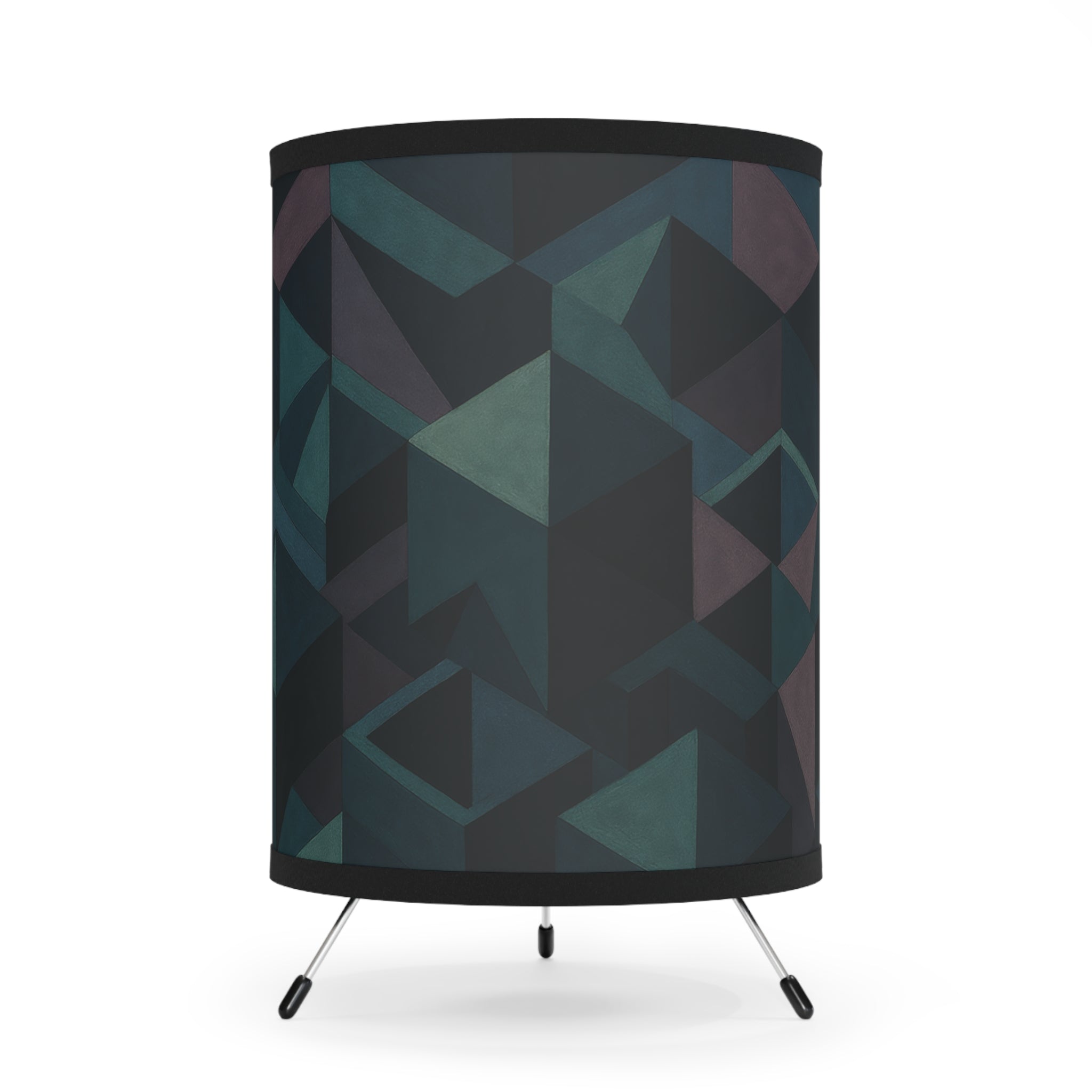 GeoGlow™ Table Lamp – modern abstract table lamp with minimalist tripod base
