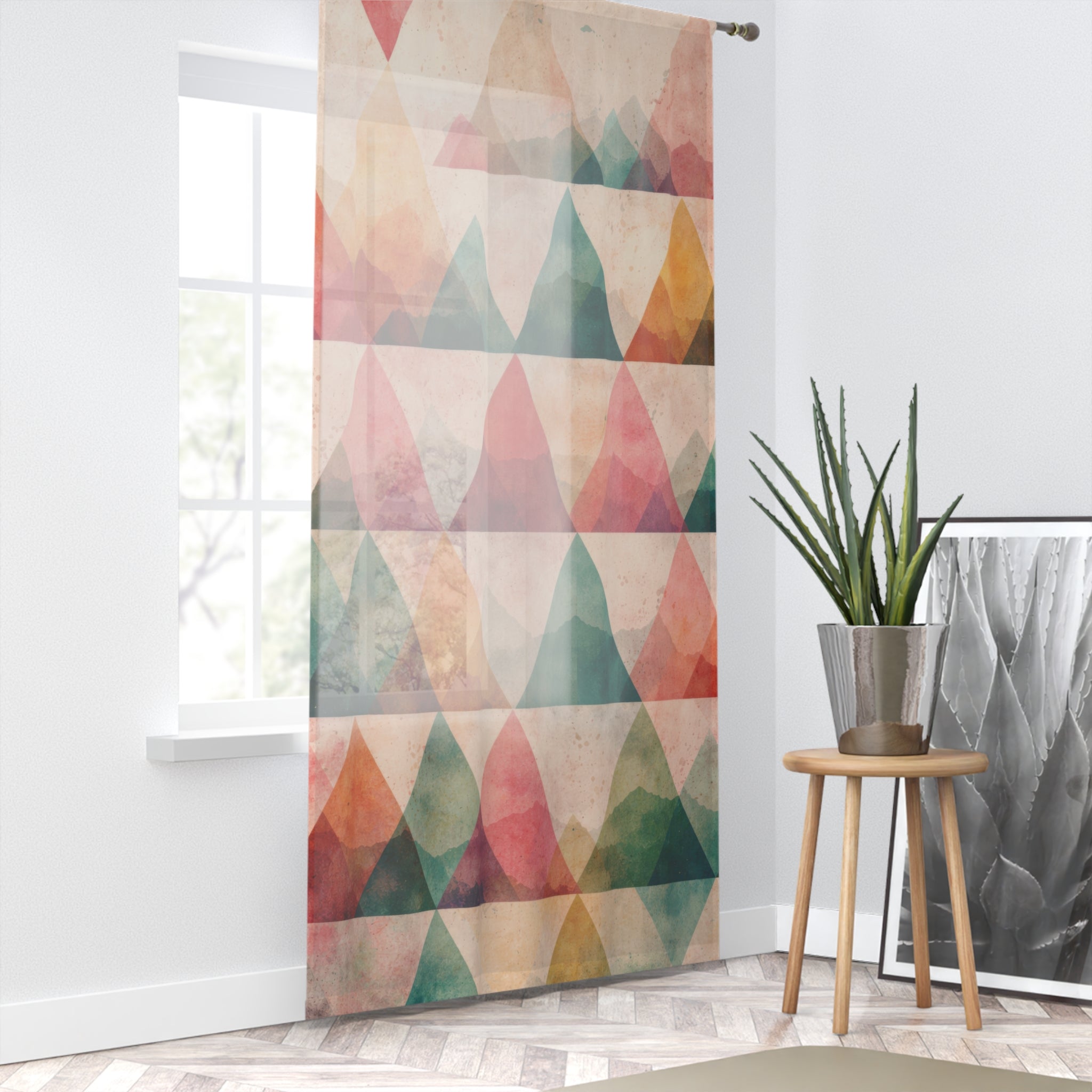 Aeris Geometry Sheer Curtain