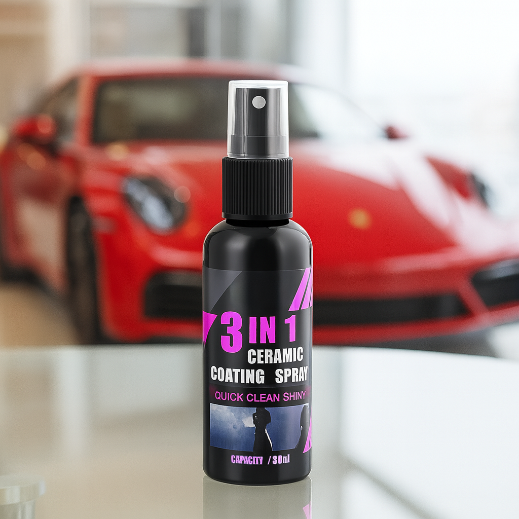 3-in-1 Ceramic Car Coating Spray – Super Hydrophobic Shine