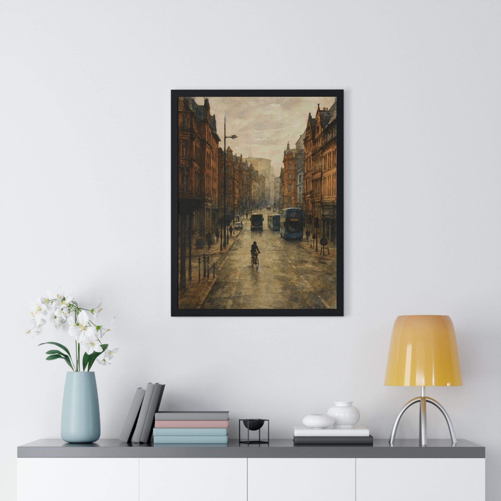 Misty Morning in Liverpool – Urban Watercolor Art Print