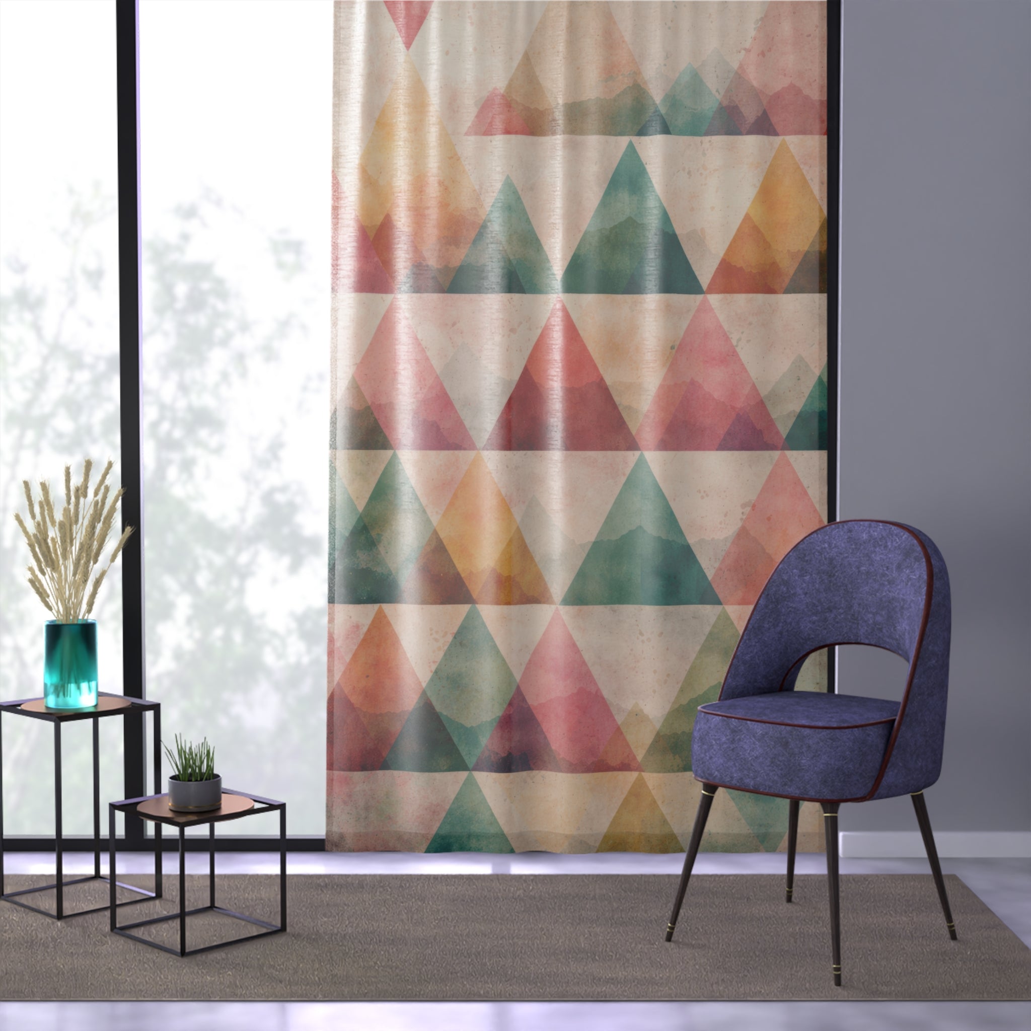 Aeris Geometry Sheer Curtain